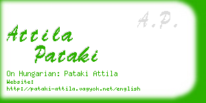 attila pataki business card